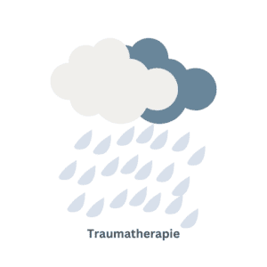 eine weiße und eine dunkle Regenwolke, Trauma auflösen